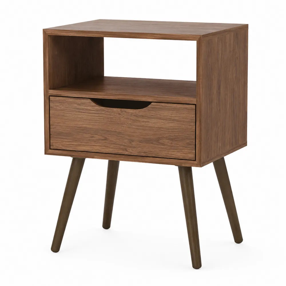 Comodino in Legno di Rovere con Cassetto